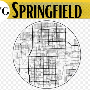 Springfield Map SVG, Springfield SVG Datei, Springfield Missouri, Untersetzer, Glowforge Datei, Laser Cut Untersetzer, Laser Cut Geschenk, Glowforge SVG