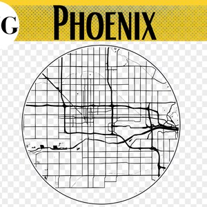 Phoenix Arizona Map, svg File, Phoenix Gifts, Phoenix Coaster, Phoenix Ornament, Glowforge, Laser Cut Coaster, Laser Cut Gift, Glowforge