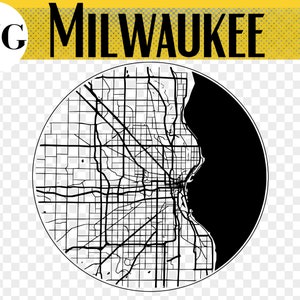 Milwaukee City Map, svg File, Milwaukee Gift, Milwaukee Gifts, Milwaukee Coaster, Milwaukee Ornament, Glowforge svg, Glowforge svg file
