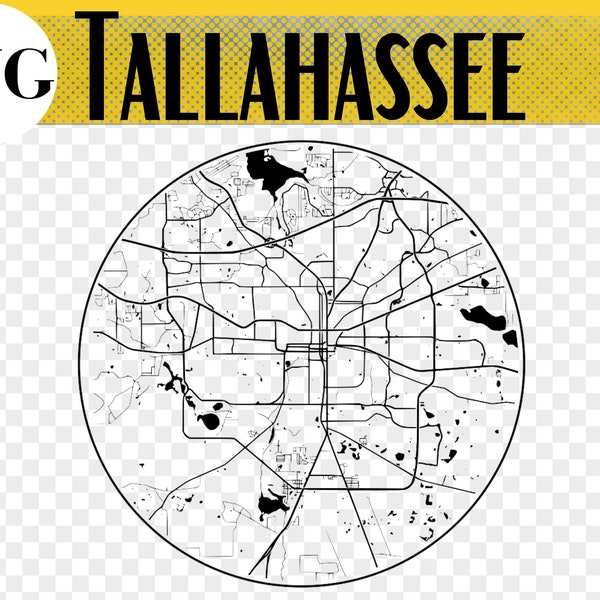 Tallahassee Map - Etsy
