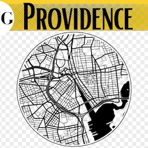 Providence City Map, Providence Rhode Island, Personal Gift, Laser Engraved Gifts, Laser Cut Files, Glowforge, Glowforge svg file, SVG File
