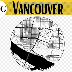 Vancouver City Map, Vancouver Washington, Vancouver Geschenke, Vancouver, Lasergravierte Geschenke, Laser Cut Dateien, Glowforge, Glowforge svg Datei