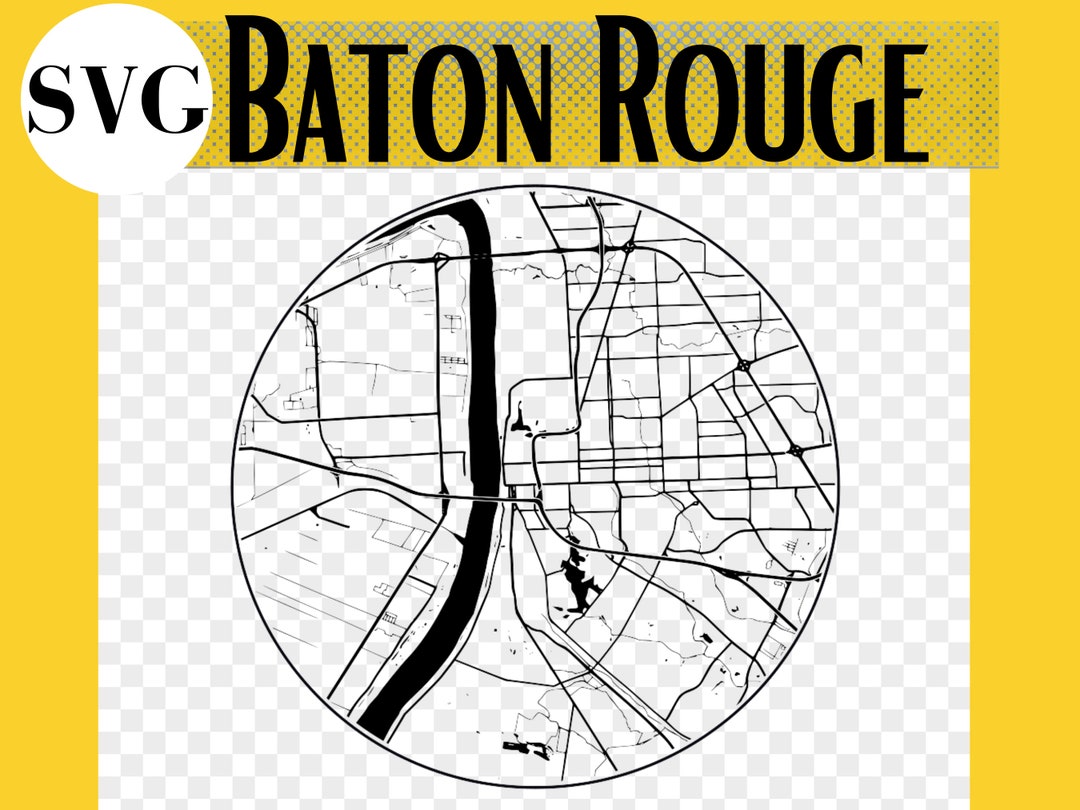 Baton Rouge Map, Baton Rouge Louisiana, Baton Rouge Gifts, Baton Rouge