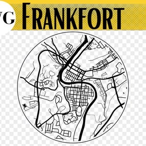 Frankfort Map SVG File, Frankfort SVG File, Frankfort Kentucky, Coaster, Glowforge File, Laser Cut Coaster, Laser Cut Gift, Glowforge SVG