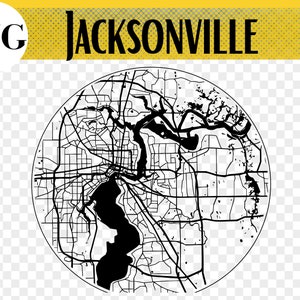 Jacksonville Florida Kaart, svg, Jacksonville Gifts, Jacksonville Coaster, Jacksonville Ornament, Glowforge, Laser Cut Coaster, Laser Cut Gift