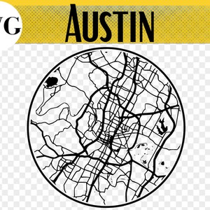 Austin City Map SVG File, Austin Gift, Austin Coaster, Austin Texas, Austin Ornament, Glowforge File, Laser Cut Coaster, Laser Cutting, Gift