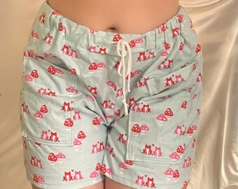 Heart Frog Mushroom Shorts