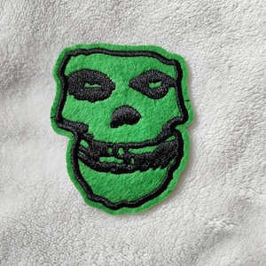 Green Misfits Iron On Patch