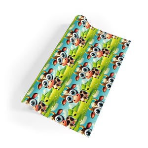 Cute Cow Gift Wrapping Paper Roll, Perfect for Birthdays, Baby Showers, Cow Lovers, Unique Present Wrap Ideas, Fun Animal Print