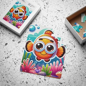 Cute Nemo Clownfish Colorful Ocean Adventure Kids&#39; Puzzle, Educational Gift for Toddlers, Fun Family Activity, Marine Life Theme