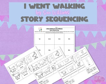 I Went Walking by Sue Williams Story Sequencing | Story Sequencing | Differentiated | Digital Download | Printable