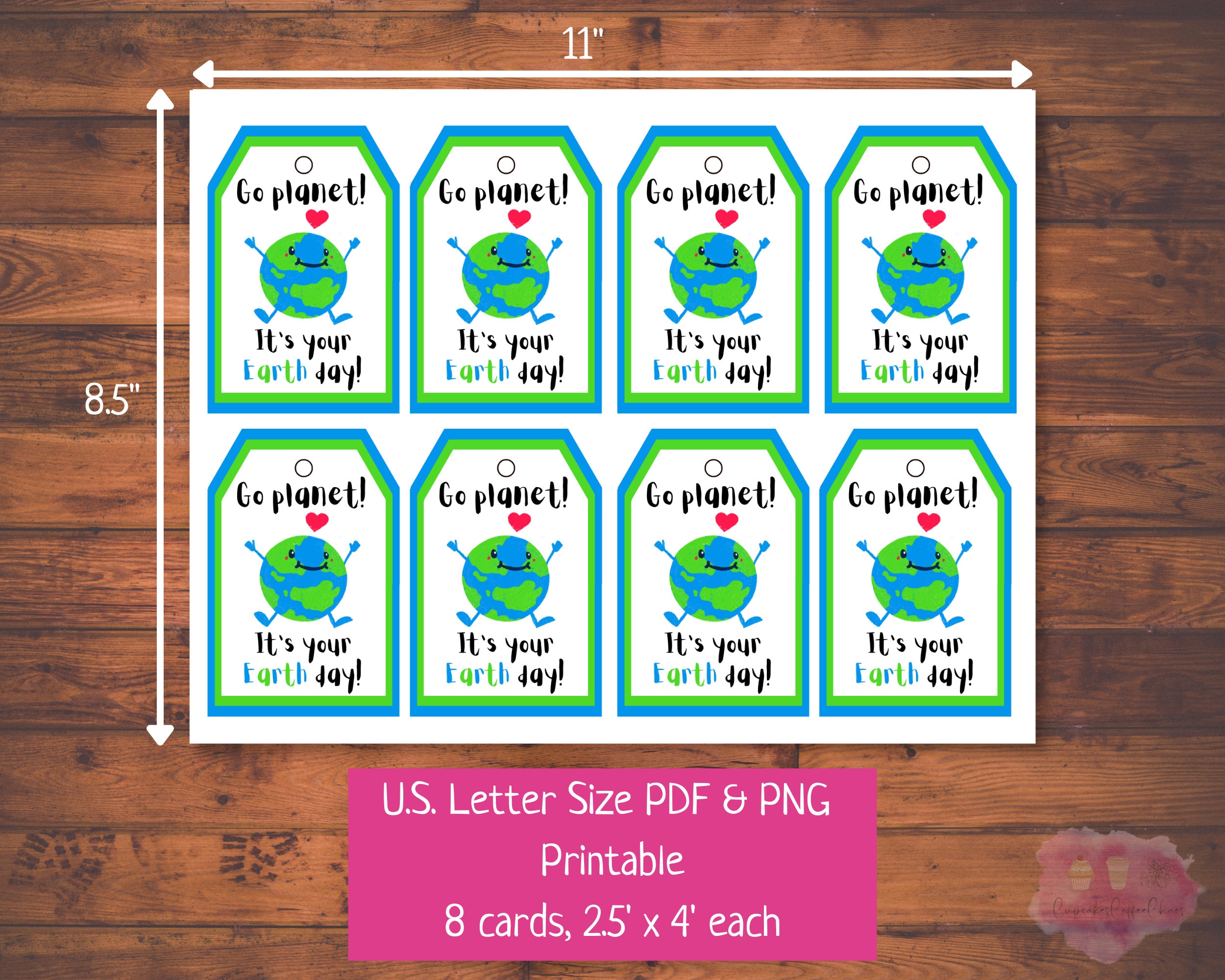 Go Planet! It's Your Earth Day! | Earth Day Tags | Teacher Gift Tag ...
