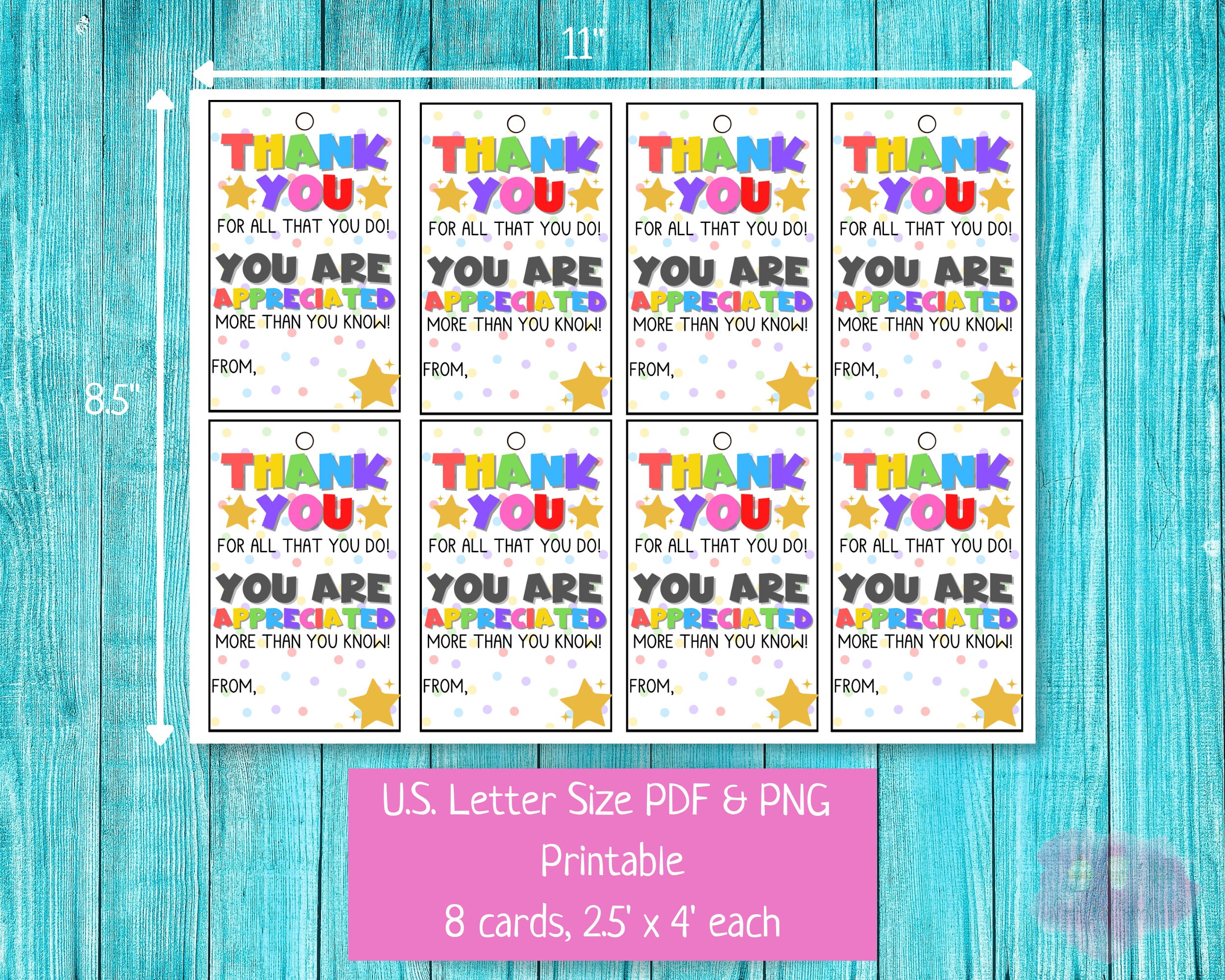 Thank You for All You Do Tags You Are Appreciated Teacher Appreciation