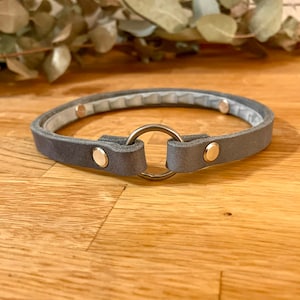 Cover-up für Zeckenhalsband 15 mm breites Fettleder Markenhalsband, schlicht / minimalistisch Zeckenband verstecken Bild 2