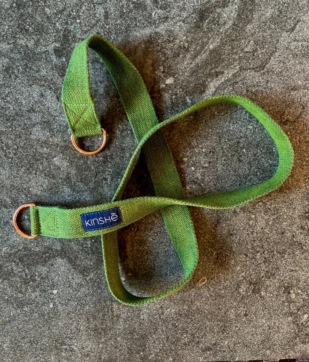 Hemp Yoga Strap & Mat Carrier handmade and Handdyed Organic Yoga Accessory Spring Forrest Green