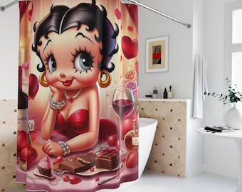 Crochets De Rideau De Douche Betty Boop 1997 - Résine - Lot De 12 - Boîte Scellée