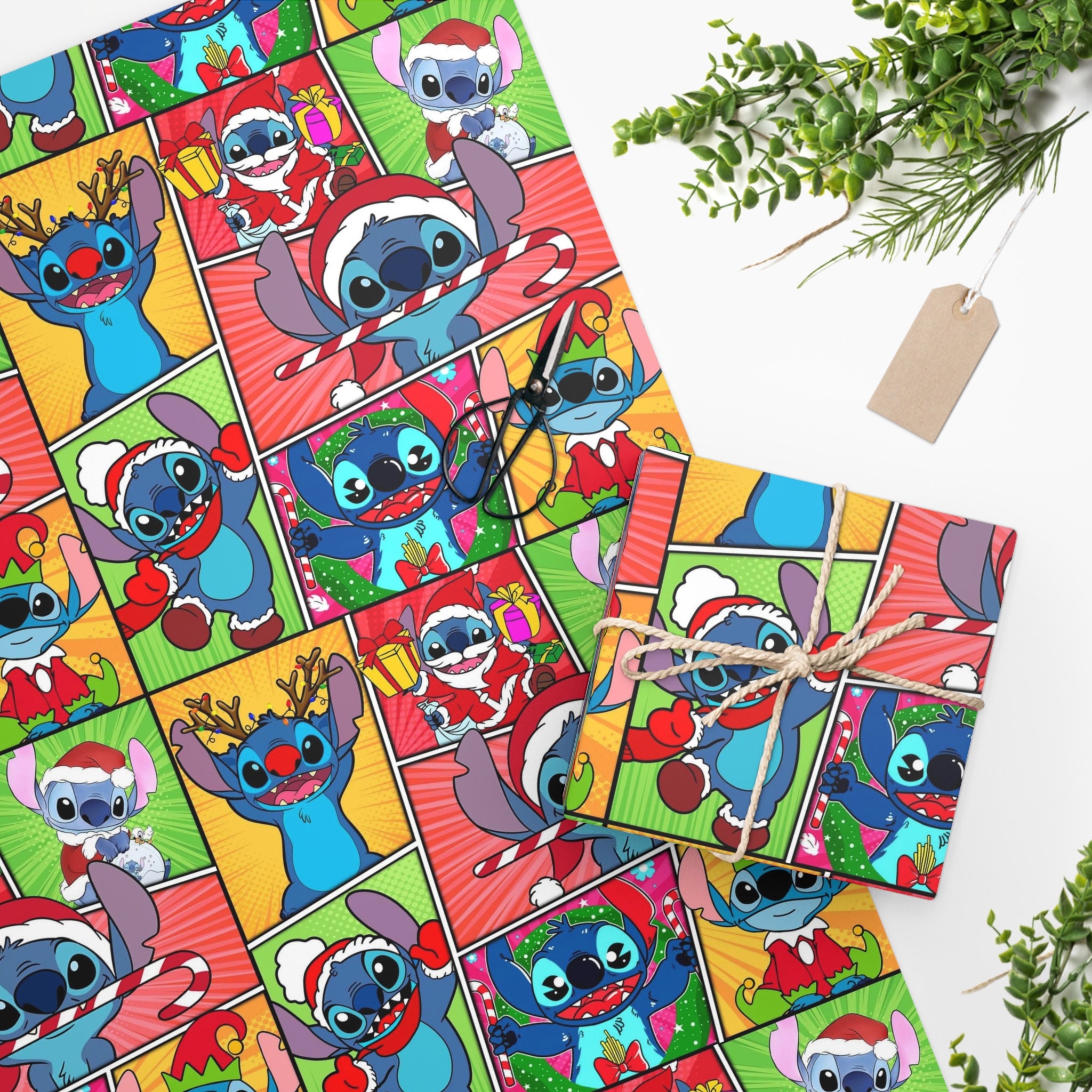 Christmas Stitch Wrapping Paper Holiday Stitch Christmas Decor