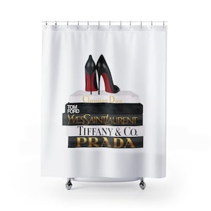 Red Bottoms Shower Curtain 71&quot; × 74&quot;