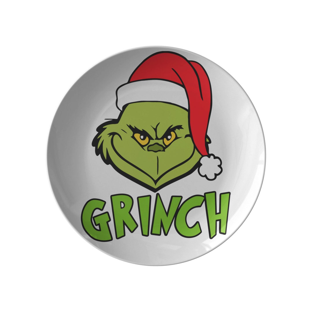 Grinch Plate Etsy