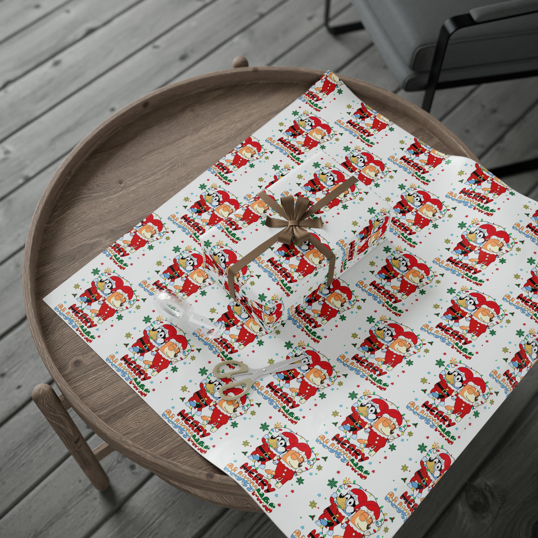 Christmas Stitch Wrapping Paper Holiday Stitch Christmas Decor 