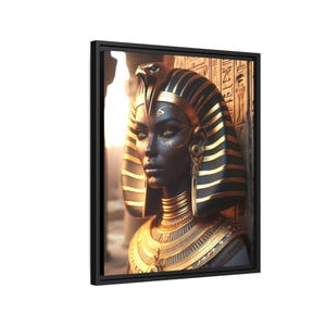 Ancient Egyptian Queen Pharaoh 20x24 Floating Frame Wall Art Decor, History Buff Gift, Egyptian Artwork, Room Decor