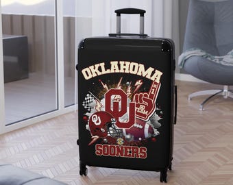 Oklahoma voetbal reisbagage Sooners koffer | Sport, Game Day Decor, Cadeau ventilator, Reisbagage, Sportieve uitjes