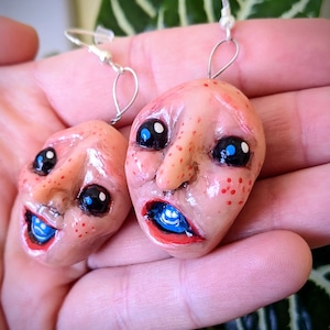 Creepy Head Earrings