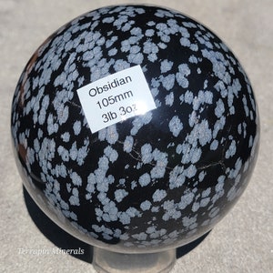 Snowflake Obsidian Sphere Very Large - just a couple fine fissures