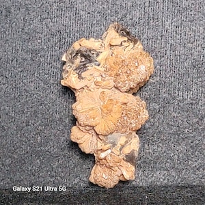 Stilbite on smokey Quartz, Montclair Quarry, Sussex County, New Jersey