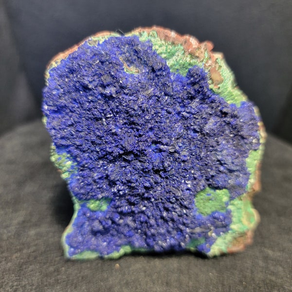 Azurite on Malachite - a classic from classic locality- Bisbee Mine