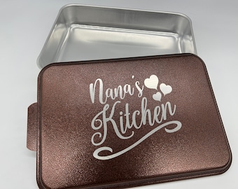 Custom Engraved Aluminum Cake Pan - Personalized for Teacher appreciation Favorite Teacher present, New Teacher gift , mothers day gift for