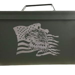 Custom Engraved .50 Cal & .30 Cal Ammo box Engraved Military Box Personalized Ammo Box Groomsman Gift Customized gift for hunter dad