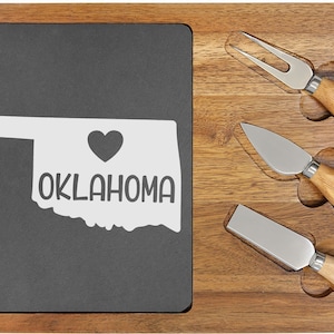 Custom state themed slate cutting board engraved slate cheese board for new homeowner realtor gift at closing new bride gift