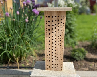 Nesting aid wild bees insect hotel hardwood ash model standard 100