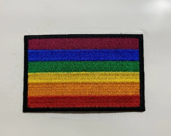 Aufnäher Bi Pride Fahne Flagge Aufbügler Patch 9 x 6 cm 