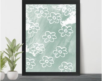 Sage Green Wall Art Printable Wall Art Vintage Eclectic Printable Wall ...