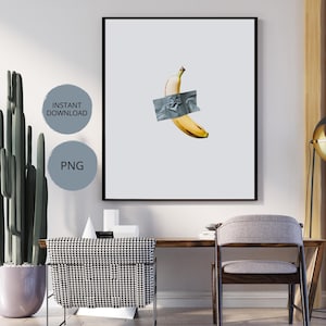 Banana Duct Tape Art Print Decor