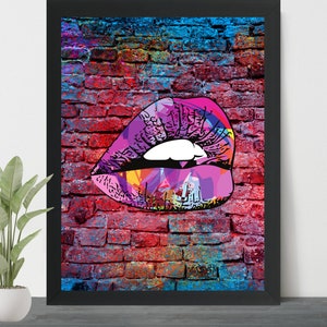 Digital Pop Art, Pop art, Lip Pop Art Poster