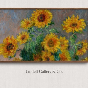 Samsung Frame TV Art | Sunflowers Monet | Floral TV Art | Spring TV Art | 4K Digital Download | Instant Download | CM103