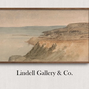 Samsung Frame TV Art | Beach Seaside Cliffs | McGee | Landscape TV Art |  Vintage Fine Art | 4K Digital Download | Instant Download | TG107