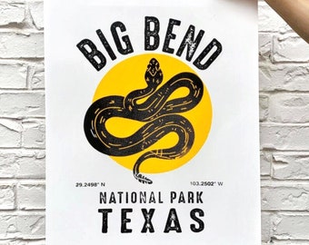 Big Bend National Park - Screen Print Poster