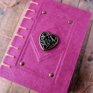 Handmade Celtic Pink Notebook with Celtic Heart image 1