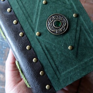 Handmade Celtic Notebook with Mythic Dragon-Eye Shield image 2