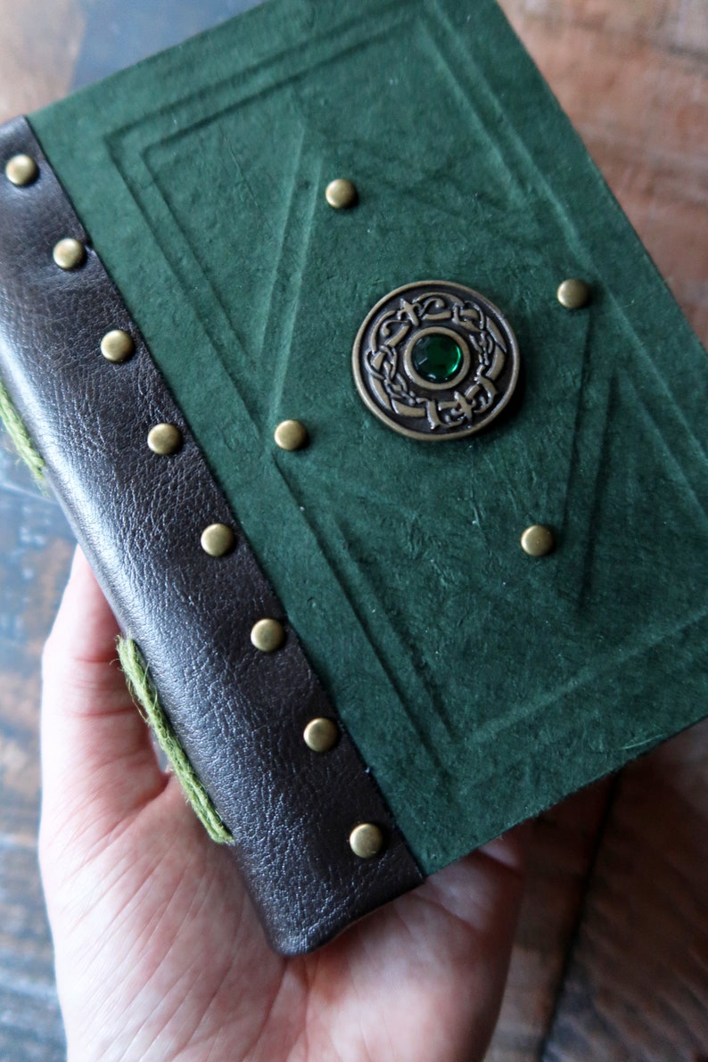 Handmade Celtic Notebook with Mythic Dragon-Eye Shield image 2