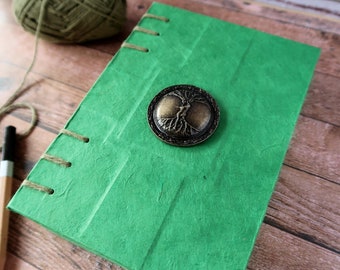 Handmade Green Celtic Tree of Life Notebook