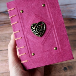 Handmade Celtic Pink Notebook with Celtic Heart image 10