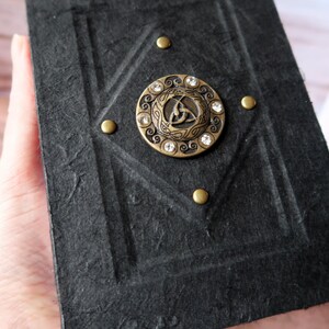 Handmade Celtic Black Notebook with Celtic Ring image 10