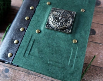 Handmade Celtic Green Man Notebook | Journal | A6 | Green