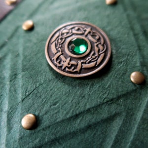 A6 Celtic handmade notebook with dragon eye shield on front cover