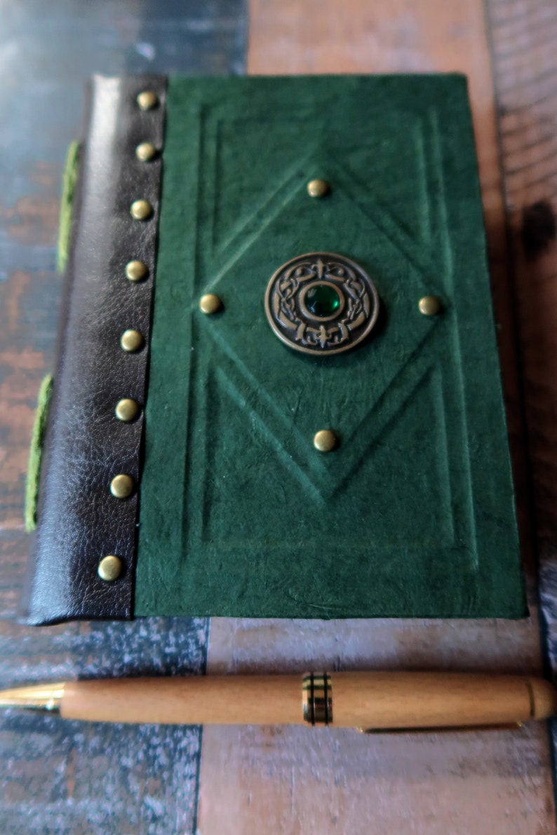 Handmade Celtic Notebook with Mythic Dragon-Eye Shield image 10